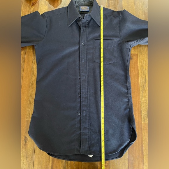 Pendleton navy blue wool long sleeve button down shirt - Picture 7 of 10